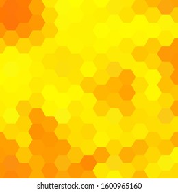 yellow hexagon abstract background. Vector drawing of geometric shapes.