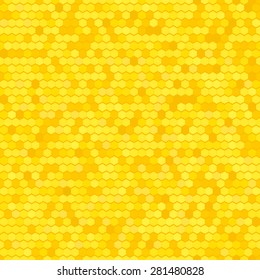 Yellow Hexagon Background. Abstract Geometric Seamless Pattern