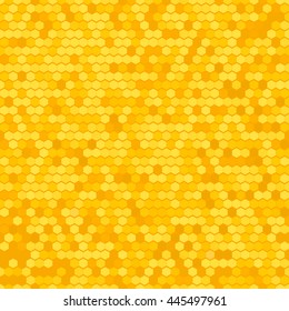 Yellow Hexagon Background. Abstract Geometric Seamless Pattern