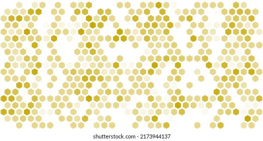 Yellow Hexagon Background, Honeycomb - Vector