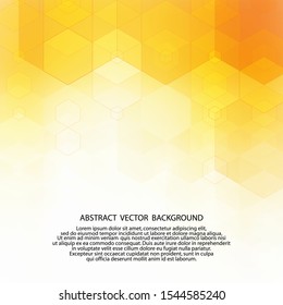 yellow hexagon background. Vector graphics.