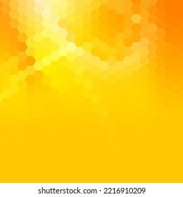 Yellow hexagon background. Vector graphics. Presentation template.