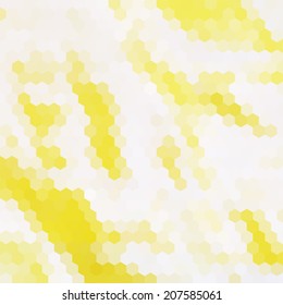 Yellow hexagon geometric vector background, graphic stylish backdrop for presentation design