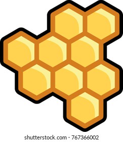 Yellow Hexagon Honeycomb