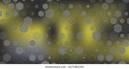 yellow hexagon seamless pattern Abstract hexagonal background