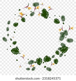 Yellow Hibiscus Background Transparent Vector. Plant Wrapping Illustration. Pink Philodendron. Popular Design. Red Hawaii Card.