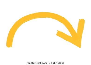 Yellow highlight arrow vector illustration design element