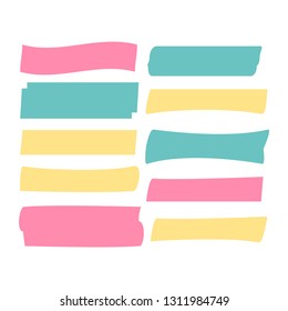 Yellow highlight marker lines. Highlighter strokes and drawing design.