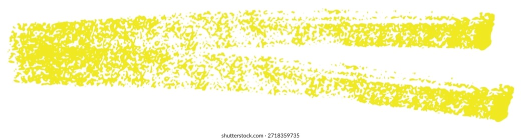 Gestaltungselement des gelben Markierungspinsels, Unterstreichungsstrich, Vektorgrafik