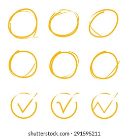 yellow highlighter, check box