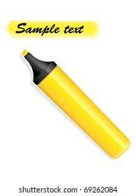 Yellow Highlighter With Inscription 