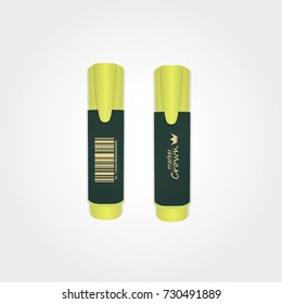 Yellow highlighter marker