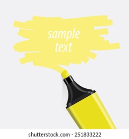 Yellow Highlighter Vector.