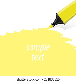 Yellow highlighter vector.