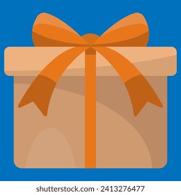 ilustración vectorial de caja de vacaciones amarilla