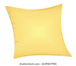 Yellow  home cushion. vector illustration	