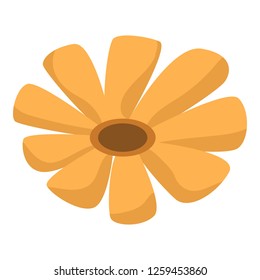 Yellow honey flower icon. Isometric of yellow honey flower vector icon for web design isolated on white background
