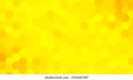 Yellow Honeycomb abstract background, hexagons abstract background
