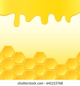 Yellow honeycomb background
