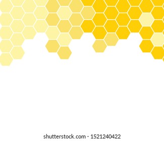 yellow honeycomb background. honeycomb pattern. Hexagon abstract background vector design.