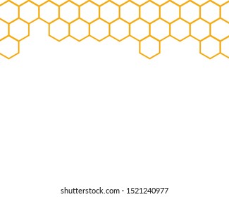 yellow honeycomb background. honeycomb pattern. Hexagon abstract background vector design.