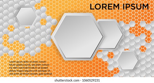 yellow honeycomb background template vector download