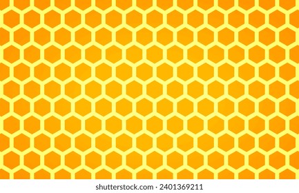 Yellow honeycomb design background vector. Honeycomb wallpaper design
