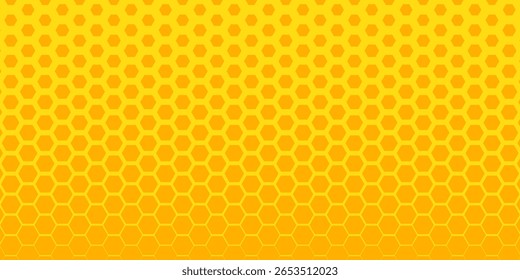 Yellow Honeycomb Hexagon Pattern Background
