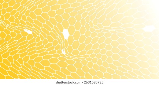 Yellow honeycomb honey seamless pattern Vector eps hexagons of geometric shapes mosaic background