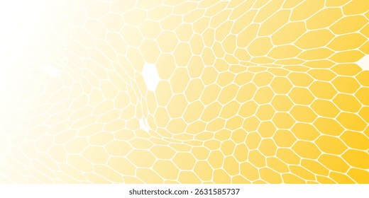 Yellow honeycomb honey seamless pattern Vector eps hexagons of geometric shapes mosaic background