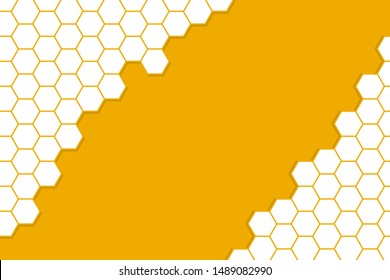 Yellow honeycomb pattern for your design, stock vector illustration