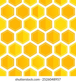Yellow Honeycomb seamless pattern perfect for background and any purposes