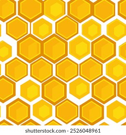 Patrón sin fisuras de panal amarillo perfecto para el fondo y cualquier propósito