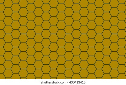 yellow honeycomb vector pattern