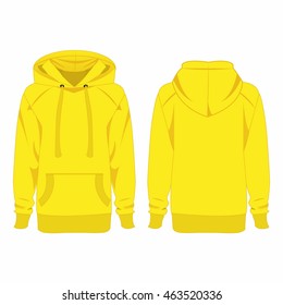 Yellow hoodie isolated vector