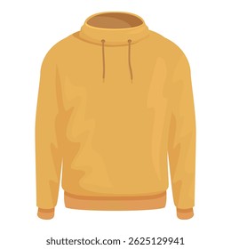 Yellow hoodie sweatshirt representing warm clothing for cold seasons