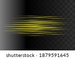 Yellow horizontal lens flares pack. Laser beams, horizontal light rays.Beautiful light flares.