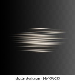 Yellow horizontal lens flares pack. Laser beams, horizontal light rays.Beautiful light flares.