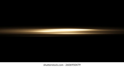 
 Yellow horizontal lens Laser beams, horizontal light beam. Light effect