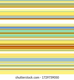 Yellow horizontal stripes interspersed with white, light bluish-green and ocher stripes. Seamless striped light pattern. 
Fashionable and glamorous decoration of any of your bold advertising projects.