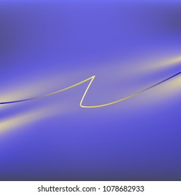 Yellow horizontal thin line on a purple background. Vector, abstract composition.