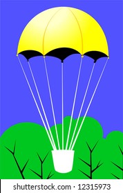 yellow hot air balloon in air	