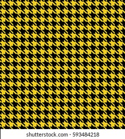 Yellow Houndstooth Seamless Pattern Design