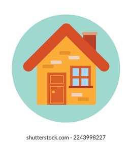 Vorderseite des gelben Hauses Symbol