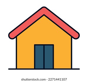 icono de la fachada delantera de la casa amarilla