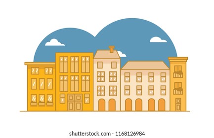 yellow houses flat