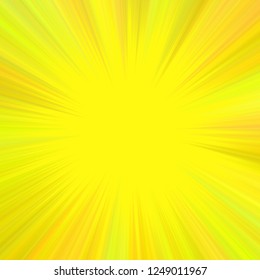 Yellow hypnotic abstract star burst background design - vector explosive illustration with blank space in the middle