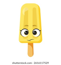 Yellow ice cream face cute