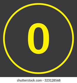 A Yellow Icon in a Circle - 0