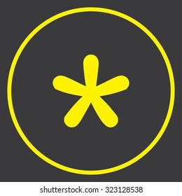 A Yellow Icon in a Circle - Blobbed Star